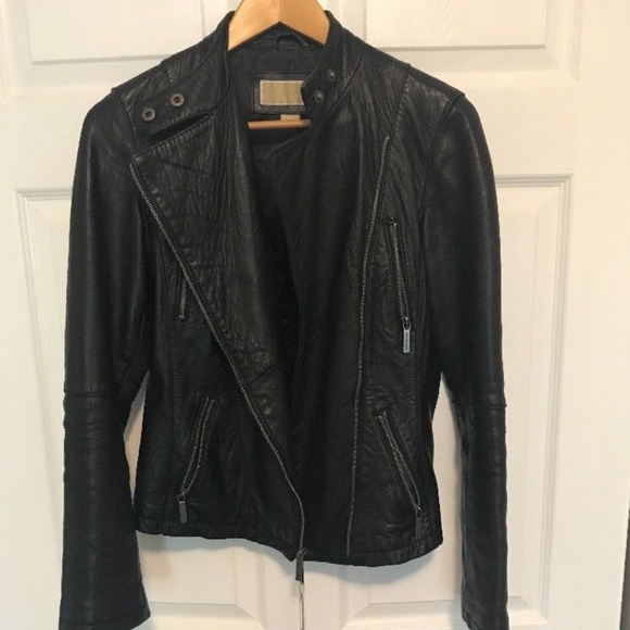 Michael Kors Jackets & Blazers - Michael By Michael Kors Black Leather Moto Jacket